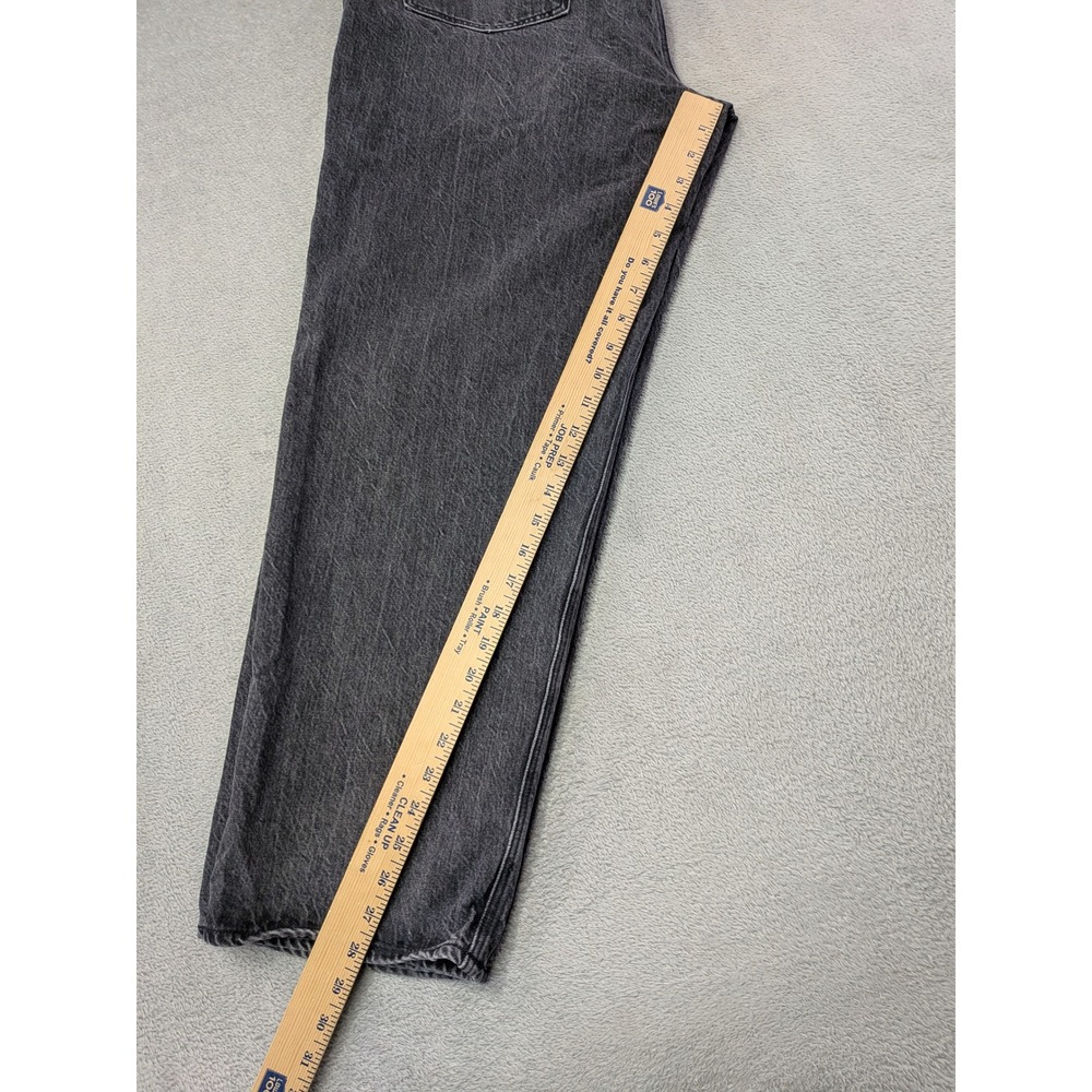 American Eagle Outfitters Womens Charcoal Black Baggy Jeans Size 14 Short - Picture 8 of 12